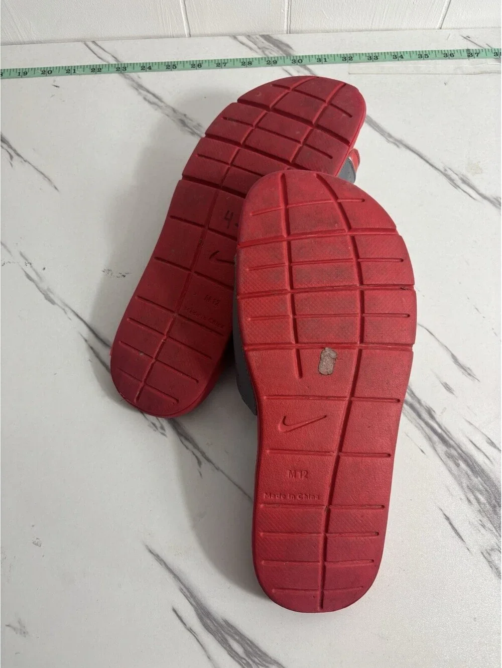 Nike COMFORT Slide 2 Sandals Slides Mens Size 12 Red Gray White 415205 611 Rare